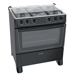 COCINA A GAS JAMES C 150 B - NEGRA