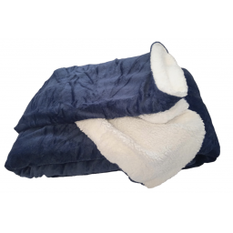 FRAZADA 2 PLAZAS SHERPA POLAR CON CORDERITO 2.00 X 2.30