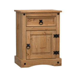 MESA DE LUZ 1 PUERTA 1 CAJON COLOR MIEL MEX CS 381