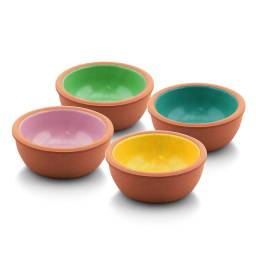 SET 4 BOWLS TERRACOTA D10X4CM 150ML V20038