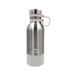 BOTELLA A.INOX 500 ML D/PARED SILICONA BLANCA