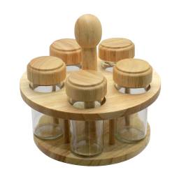 SET 5 PCS ESPECIERO H20D18.5CM SOPORTEMADERA