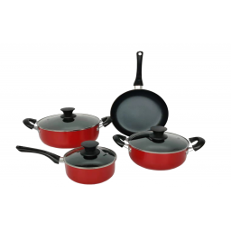 JUEGO DE COCINA 7 PIEZAS RS711 ROJO