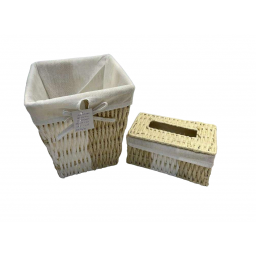 SET DE CANASTOS XW-2740 BLANCO BEIGE