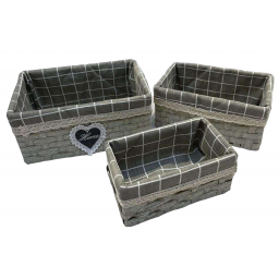 CANASTO HOME GRIS CON GUARDA XW-2756