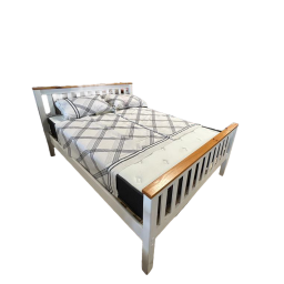 CAMA DE MADERA 2 PLAZAS  TOTA C 033 4,6 MIEL BLANCO