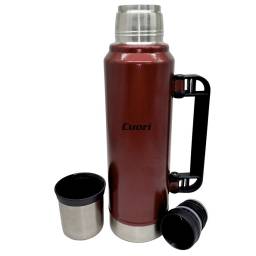 TERMO ALPI ACERO INOXIDABLE 1L VERDE/ROJO/NEGRO
