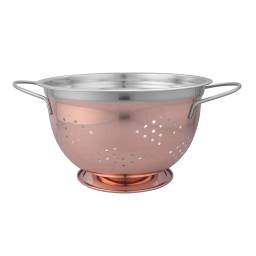 COLADOR ACERO INOXIDABLE 25CM ROSE GOLD