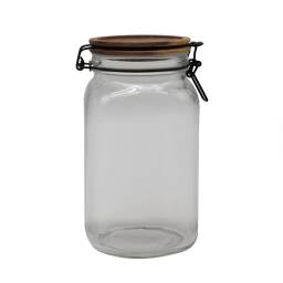 RECIPIENTE VIDRIO 1500ML TAPA MADERA