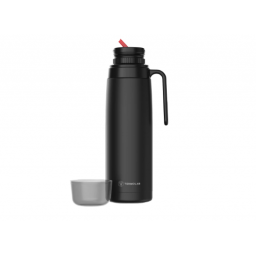Revolution Gym - Botella de agua negra 1L