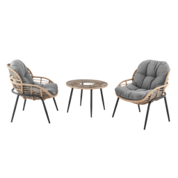 JUEGO DE JARDIN MESA+ 2 SILLAS RATAN MJ2231GRIS -PRE VENTA-
