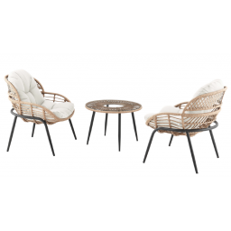 JUEGO DE JARDIN MESA + 2 SILLAS MJ2231 BLANCO - PRE VENTA-
