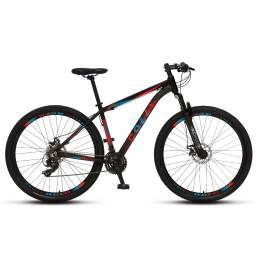 BICICLETA COLLI ATALANTA ALUMINIO R 29 -NEGRA AZUL Y ROJO