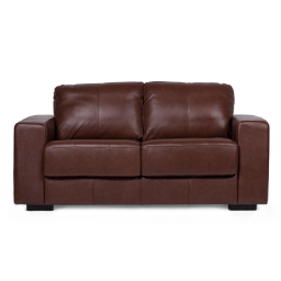 SOFA 100% CUERO COLORADO 2 CUERPOS WHISKY
