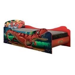 CAMA INFANTIL DINOSAURIO - 23A ROJO 329698562