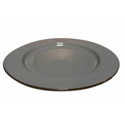 PLATO DE CERAMICA GRANDE GRIS  DB-191-1