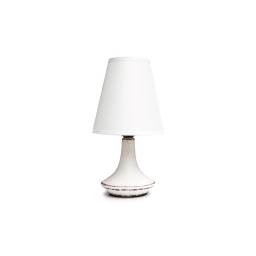 LAMPARA DE MESA BASE PORCELANA 16CM X 16CM X 30 CM - BLANCA