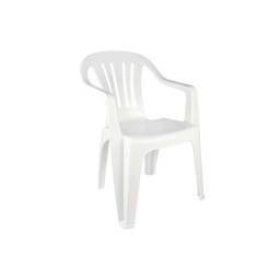 SILLA PVC BLANCA C/POZA BRAZOS ENVAPAR SK01