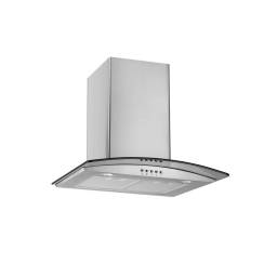 CAMPANA EXTRACTORA C VIDRIO INOX 60 TEM T1ECH GL 60 SS Z2011