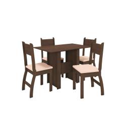 JUEGO DE COMEDOR 4 SILLAS MILANO CARVALHO J0033059
