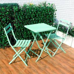 SET EN HIERRO P/ TERRAZA YIWU - PLEGABLE - VERDE