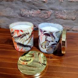 VELAS AROMATICA TAPA DORADA