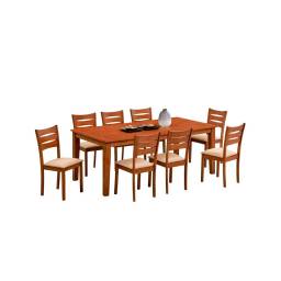 JUEGO DE COMEDOR EN MADERA 8 SILLAS HV BLUEBELL