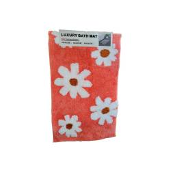 ALFOMBRA FLORES 50 X 80 GRIS / ROSADO