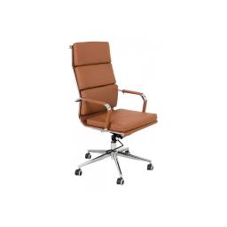 SILLA DE ESCRITORIO DVN PU Y ACERO MARRON D-105 2460310102