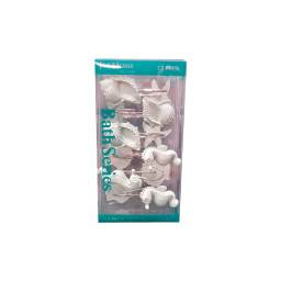 SET x  12 BROCHES CORTINA BAO METALIZADO