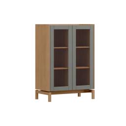 VITRINA BARCELONA 1.15  2 PUERTAS OAK/FERROLACK 2156 VZ