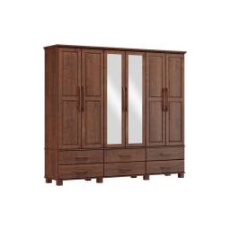 ROPERO OURO 6 PUERTAS 6 CAJONES CESPEJO CAFE 2254 WN
