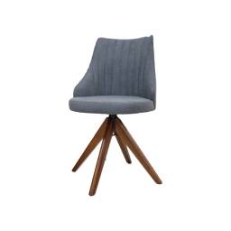 SILLA LUCI GIRATORIA PATAS DE MADERA  COLOR GRIS 2126