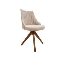 SILLA MALU GIRATORIA PATAS DE MADERA  COLOR GRIS CLARO 2105