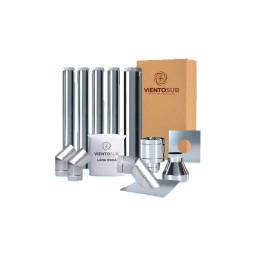 KIT DE INSTALACION INOX PARED 4  PARA CALEFACTOR VSUR