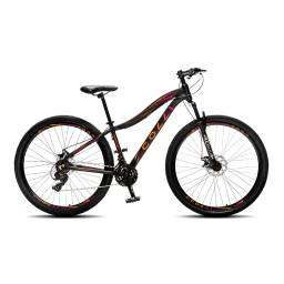 BICICLETA COLLI EUDORA R 29 ALUMINIO NEGRO  ROSA Y NARANJA