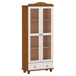 ESTANTERIA RUBI 2 PUERTAS VIDRIO 1 CAJON 8932VB CARVALBLANC