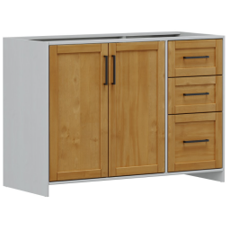 BAJO MESADA 2 PUERTAS 3 CAJONES ROBLE GRIS - 1350VZ
