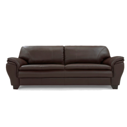 SOFA DE CUERO AREZZO 2 LUGARES CARAMELO