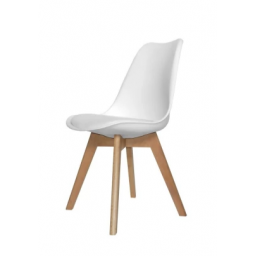 SILLA BLANCA CON ASIENTO ACOLCHONADO 83520
