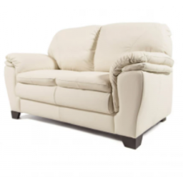 SOFA DE CUERO AREZZO 2 LUGARES OFFWHITE