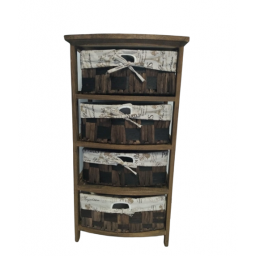 PETIT MUEBLE LUISIANA 4 CANASTOS MIMBRE  UCL 008