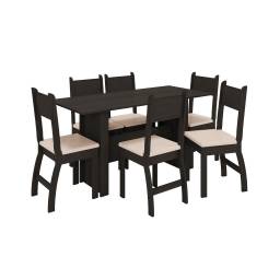 JUEGO DE COMEDOR 6 SILLAS MILANO ALMENDRA J0033156