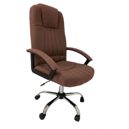 SILLA OFICINA EJECUTIVA DE TELA D68-2F 8012 CAFE - NEGRO - G