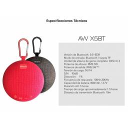 PARLANTE BLUETOOTH AIWA AW-AX5BT-RED 360CIRCLE SOUND