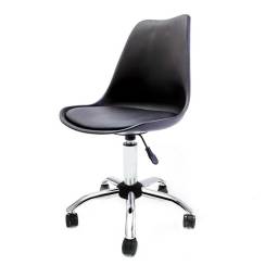 SILLA DE ESCRITORIO SARINEEN OFFICE CROMADA NEGRO 260891