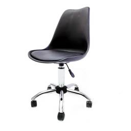 SILLA DE ESCRITORIO SAARINEN OFFICE  CROMADA-NEGRO 5863