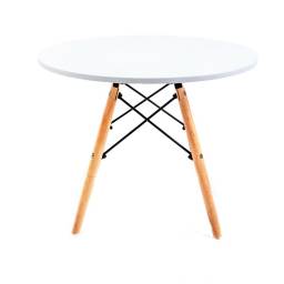 MESA REDONDA 0.90M BLANCA / NEGRA 5782