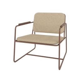 POLTRONA POZZA TUBE PO04-204 CORTEN/PU MOCA