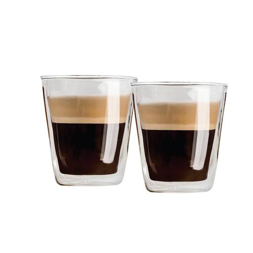 SET 2 VASOS DOBLE PARED 85ML VIDRIO BASTIAN